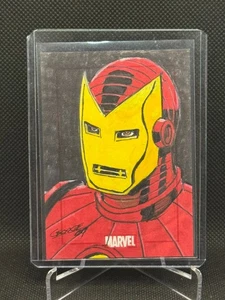 2010 Marvel 70th Anniversary SketchaFEX Sketch Card Chuck George Iron Man 1/1 - Picture 1 of 2
