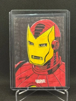 2010 Marvel 70th Anniversary SketchaFEX Sketch Card Chuck George Iron Man 1/1 - Image 1 of 2