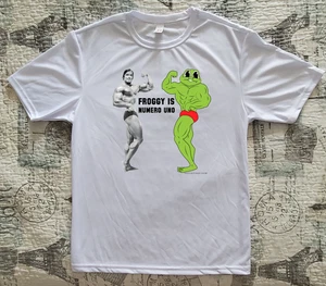 Froggy's Gym by Chillin' Froggy Vintage Logo T-Shirt 100% Polyester Gr. S M L XL - Bild 1 von 3