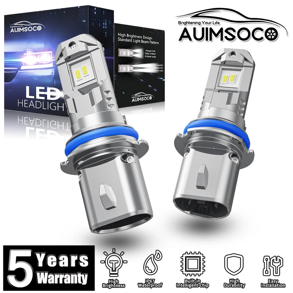 For Nissan Quest 1996-2000 Van 3/4-Door LED Headlight Hi/Lo Beam Bulbs 9007 - Image 1 of 4