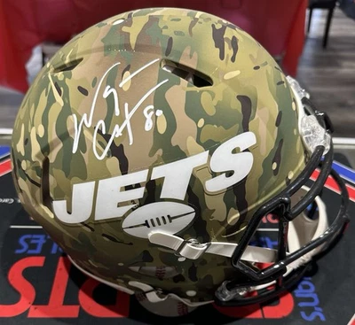 CASCO CAMUFLAJE WAYNE CHREBET NEW YORK JETS TAMAÑO COMPLETO AUTÉNTICO FIRMADO - FANÁTICOS Foto 1 de 2