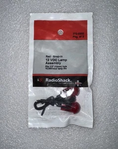 RadioShack Red Snap-In (1/2” Hole) 12VDC Lamp Assembly (2 Pack) 272-0332. New! - Picture 1 of 4