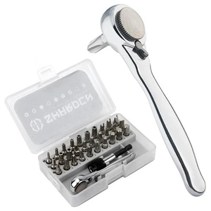 32 in 1 Ratchet Screwdriver Bit Set with Right Angle Offset 1/4" High Torque ... - Picture 1 of 8