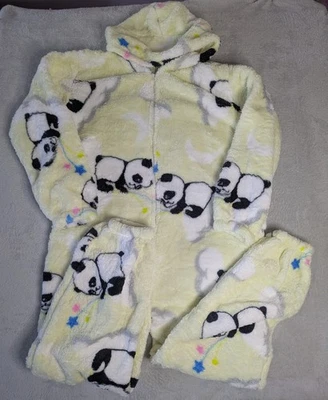 Pijama Todo en Uno de Vellón para Mujer Talla Grande Diseño Panda Fiesta Juegos con disfraces Esponjoso Foto 1 de 4