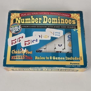 Jumbo Sized Number Dominoes Chicken Foot/Mexican Train Premium Double 12 - Picture 1 of 4