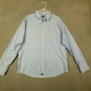 UNTUCKit Carneros Regular Fit Blue Gingham Button Down Shirt Men Large - Picture 1 of 8