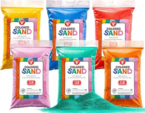Hygloss Products Colored Play Sand – Assorted Craft Sand for Christmas Sand Art, - Picture 1 of 7