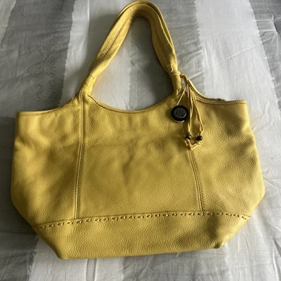 Bolso de Hombro The Sak Ivy Cuero Amarillo Doble Asas Hobo Floppy Impecable Foto 1 de 4