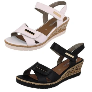 Sandali Da Donna Remonte Con Cinghie Regolabili E Tacco A Wedge *R6R266* - Picture 1 of 19
