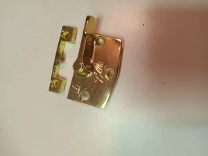 Vintage Fensterschloss Pella doppelt aufgehängt aus Messing, veraltet - Bild 1 von 7