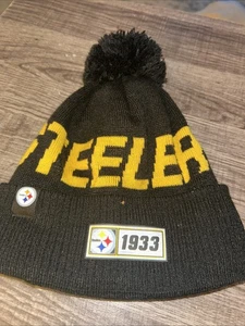 NFL Pittsburgh Steelers New Era Pom Beanie Neu Ohne Etikett. Nie getragen - Bild 1 von 5