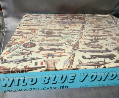 Rompecabezas de aviones azul salvaje allá sellado Challenger 600 piezas avión P121 de colección Foto 1 de 4