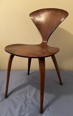 Silla Norman Cherner Mid Century auténtica de Plycraft diseño marrón mcm   Foto 1 de 4