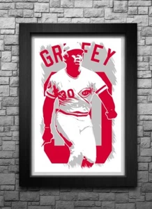 KEN GRIFFEY SR. art print/poster CINCINNATI REDS FREE S&H! JERSEY B2G2 - Picture 1 of 6