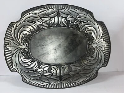 ОЛОВЯННОЕ СЕРВИРОВОЧНОЕ БЛЮДО WILTON ARMETALE ACANTHUS БОЛЬШОЙ ОВАЛЬНЫЙ ПОДНОС 19 x 15 - Изображение 1 из 4