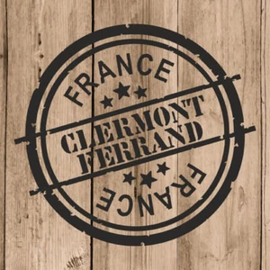 Clermont Ferrand Autocollant Mural Vinyle Timbre France 10cm Adhésive Portable - Foto 1 di 4