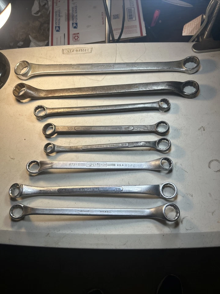 WILLIAMS/CRAFTSMAN & More - Lote de 8 llaves de caja, 12pt, ver fotos para tamaños Foto 1 de 4