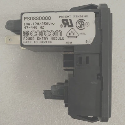 PS0SSD000 POWER ENTRY MODULE RECEPTACLE 1EC320-C14 PANEL MOUNT (LOT OF 1) - Image 1 of 4