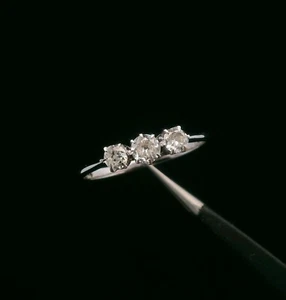 14 Kt Weißgold 0,50 cttw Diamant Ring - Größe 7,5 - 1,64 g - Bild 1 von 10