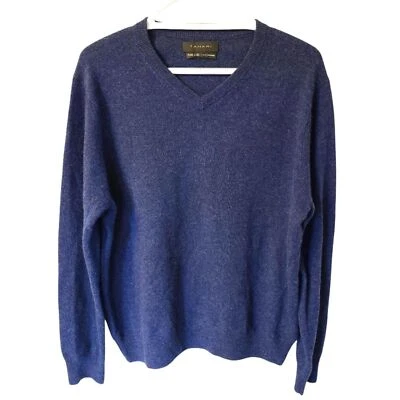 Suéter Tahari Azul Cuello en V Cachemira Pure Lux. Talla L Foto 1 de 4