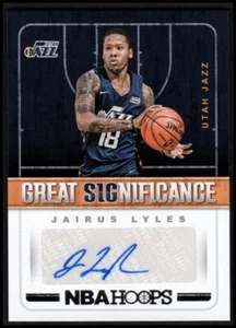 2018-19 Hoops Great SIGnificance Autographs #48 Jairus Lyles Auto JAZZ - NM-MT - Imagen 1 de 2