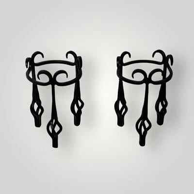 Juego de 2 Candelabros Votivos Decorativos de Hierro Negro 4.25" de Alto Foto 1 de 4