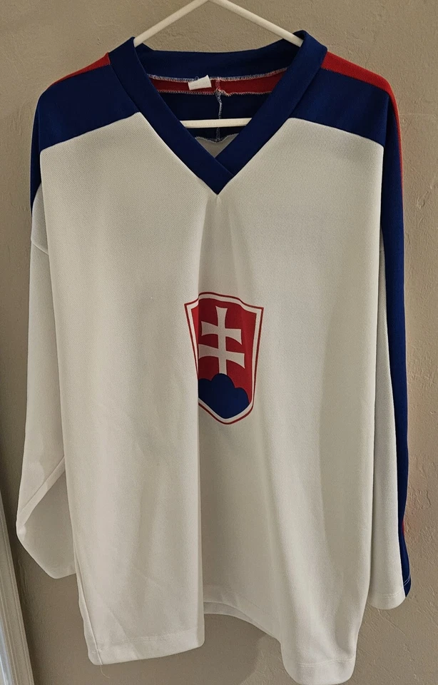 Camiseta deportiva blanca de hockey sobre hielo del equipo Eslovaquia PAVOL DEMITRA XXL Foto 1 de 4