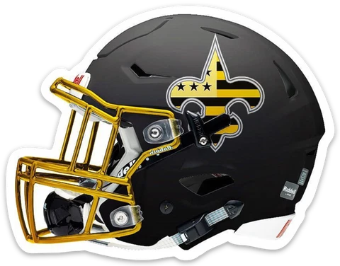 New Orleans Saints Helmet w/ Gold Fleur-De-Lis NFL Saints Die-cut MAGNET Cover
