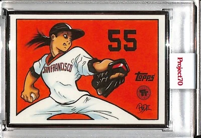 2021 TOPPS PROJECT 70 #537 TIM LINCECUM BY TOY TOKYO P70 AP SILVER FRAME 51/51 - Image 1 of 2