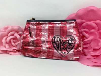 Victoria's Secret LOVE VICTORIA LENTEJUELAS Viaje Cosmético Maquillaje Belleza Bolso Bolsa Foto 1 de 4