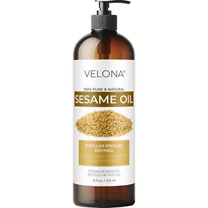 Velona Sesamsamenöl 16 oz | 100% reines und natürliches Trägeröl | Raffiniert - Bild 1 von 1