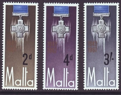 Malta 1967 SC 361-363 MH Set Maltese Cross - Image 1 of 3