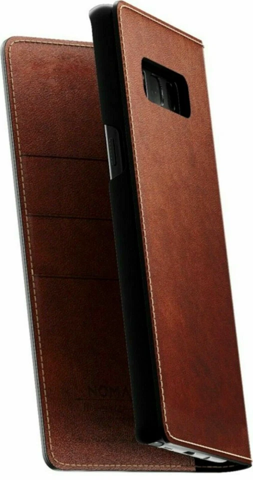NUEVA Funda Folio Cuero Nomad Horween para Samsung Galaxy Note8 Marrón Pátina Resistente Foto 1 de 4
