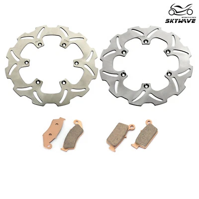 Solid Front Rear Brake Discs Rotors Pads for Suzuki RM 125 250 RM125 RM250 00-10 - Image 1 of 4