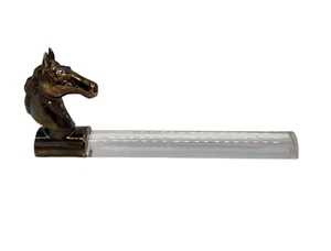 Vintage Comoy's of London Lucite Flat Magnifying Reader Bar Horse Brass Tone 7" - Picture 1 of 5