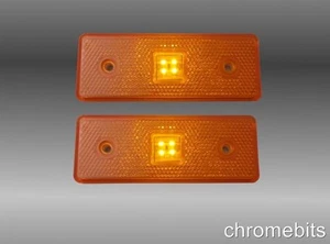 2 x LED NARANJA ÁMBAR MARCADOR LUZ LATERAL TIR CAMIÓN REMOLQUE INDICADOR 24v 24VOLT - Imagen 1 de 1