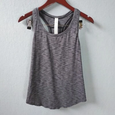 Lululemon Women Size 6 Gray Athletica Racerback Top Sleeveless Tank Activewear - image 1 of 4