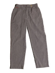 Ralph Lauren/ Lauren Jeans Co Blue Plaid Trousers Size 4 Green Label Gold Logo - Picture 1 of 10