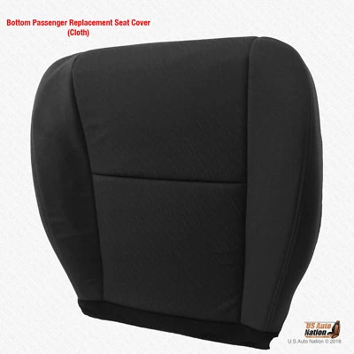 Chevy Tahoe-Suburban 1500 2500 2009 2010 parte inferior de pasajero cubierta de asiento de tela negra Foto 1 de 4