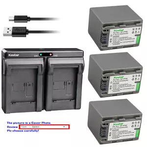 Kastar Battery Dual USB Charger for Sony NP-FP90 NP-FP91 Sony DCR-HC16 DCR-HC18 - Picture 1 of 11