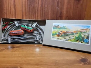 JH Hofler Wind Up Atomic Train Tin Toy VERY RARE W. Germany BOX Incredible Piece - Picture 1 of 13