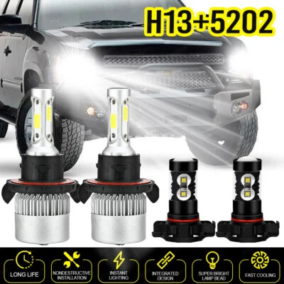 Para GMC Yukon XL 1500 2007-2014 4x faros LED haz alto bajo + bombillas antiniebla Foto 1 de 4