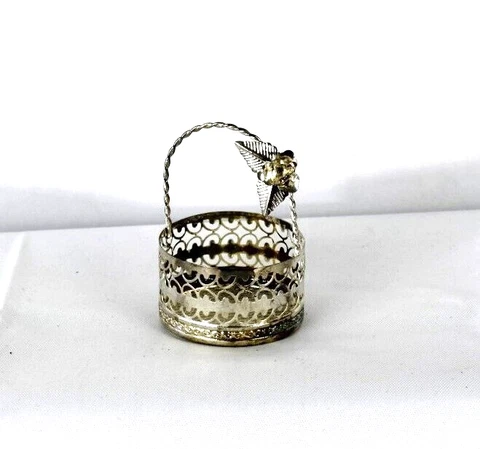 Mini Metal Basket Silver Tone 2.5 in Cover