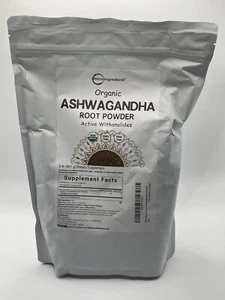 Micro Ingredients Organic Ashwagandha Root Powder 2 lb,, No Additives, Superb - Picture 1 of 3