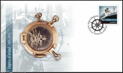 Canada - "SHIPS ~ EMPRESS OF IRELAND" FDC First Day Cover 2014 ! - Image 1 of 4