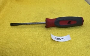 Snap On SHD306 3/16” Red Flat Tip Instinct Grip Mini-Tip Screwdriver Engraved 1 - Picture 1 of 7
