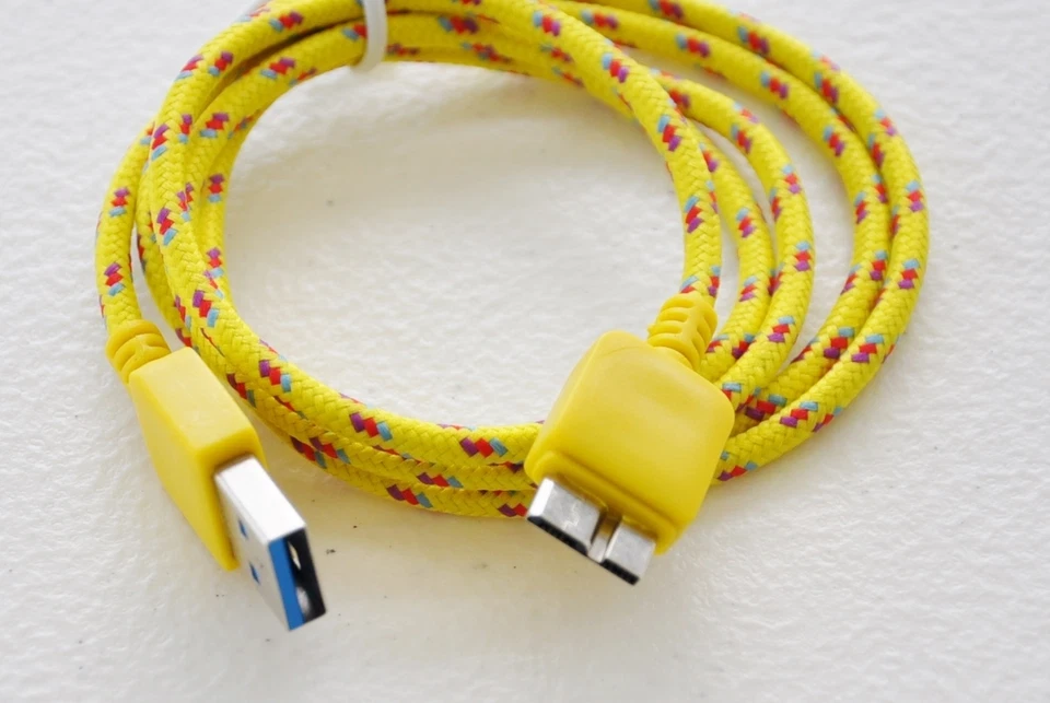 3.0 USB BRAIDED data cable FOR hard drive WD my book passport seagate game xbox - Image 1 of 1