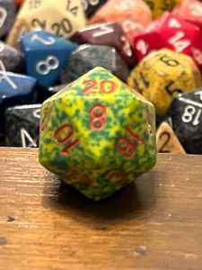 RARE CHX LE254 Chessex d20 speckled MJ12 rpg d&d dice 041725eABZII - Picture 1 of 3