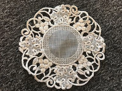 Tapetes de organza bordados de 12 piezas mantel individual blanco boda fiesta nupcial  Foto 1 de 4