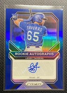 2021 Panini Prizm Rookie Autographs Prizms Blue #68 Leody Taveras 078/149 - Picture 1 of 2